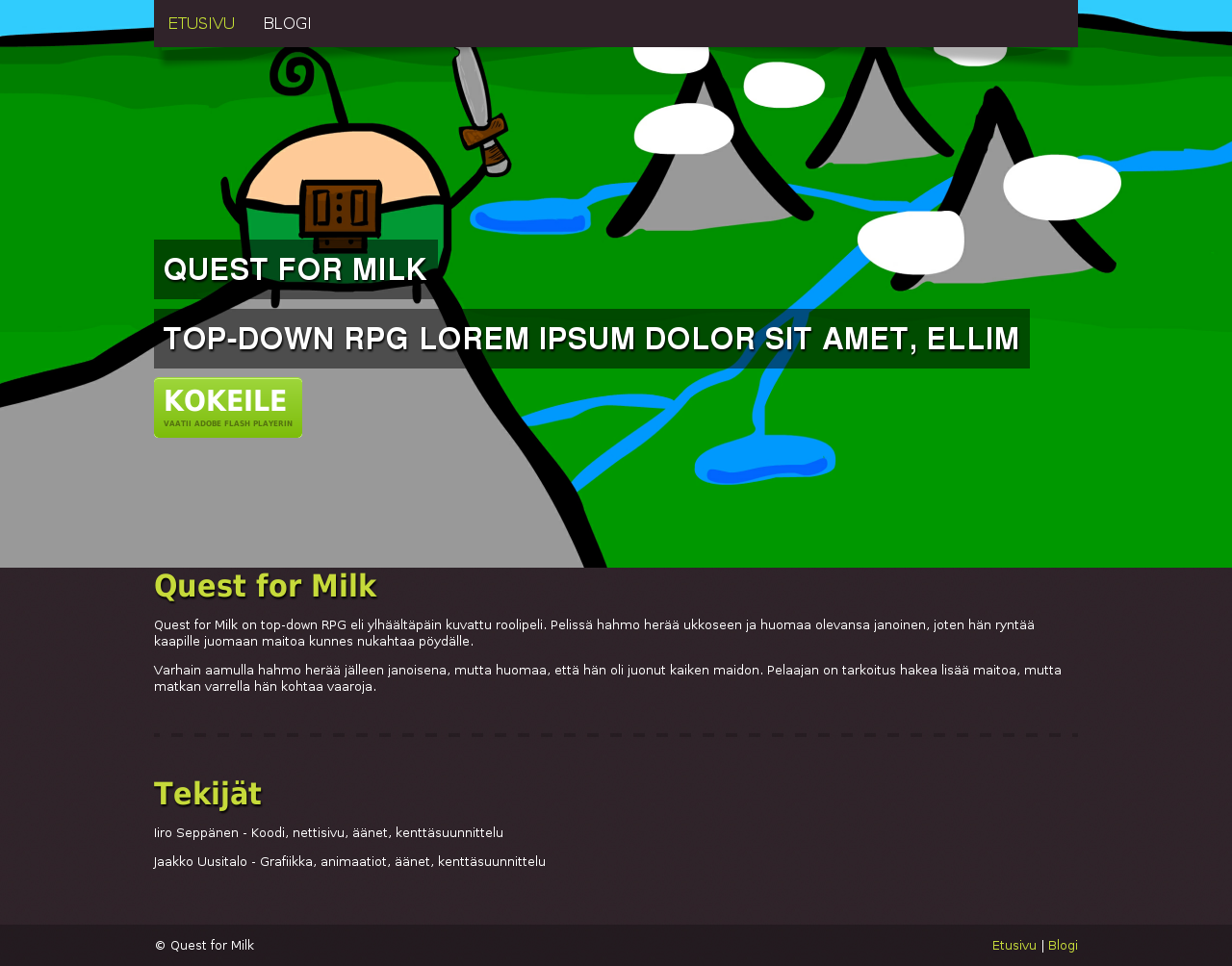 Quest for Milk website